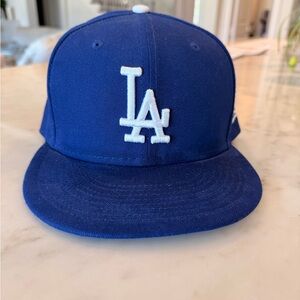 New Era Blue LA Dodgers Baseball Cap, one size fits most, EUC